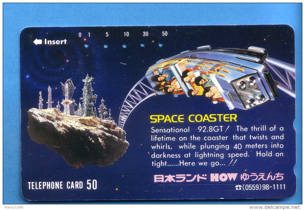 Japan Japon Telefonkarte Télécarte Phonecard - Weltraum Space Espace Universum Universe Satellite Satellit Antenne - Espace