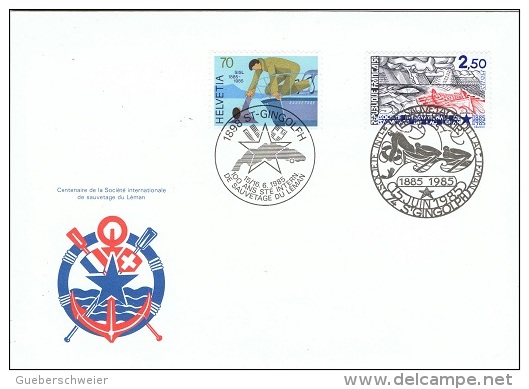 BAT-L90 - Emission Commune France-Suisse FDC Centenaire De La Société De Sauvetage Du Léman - Secourisme