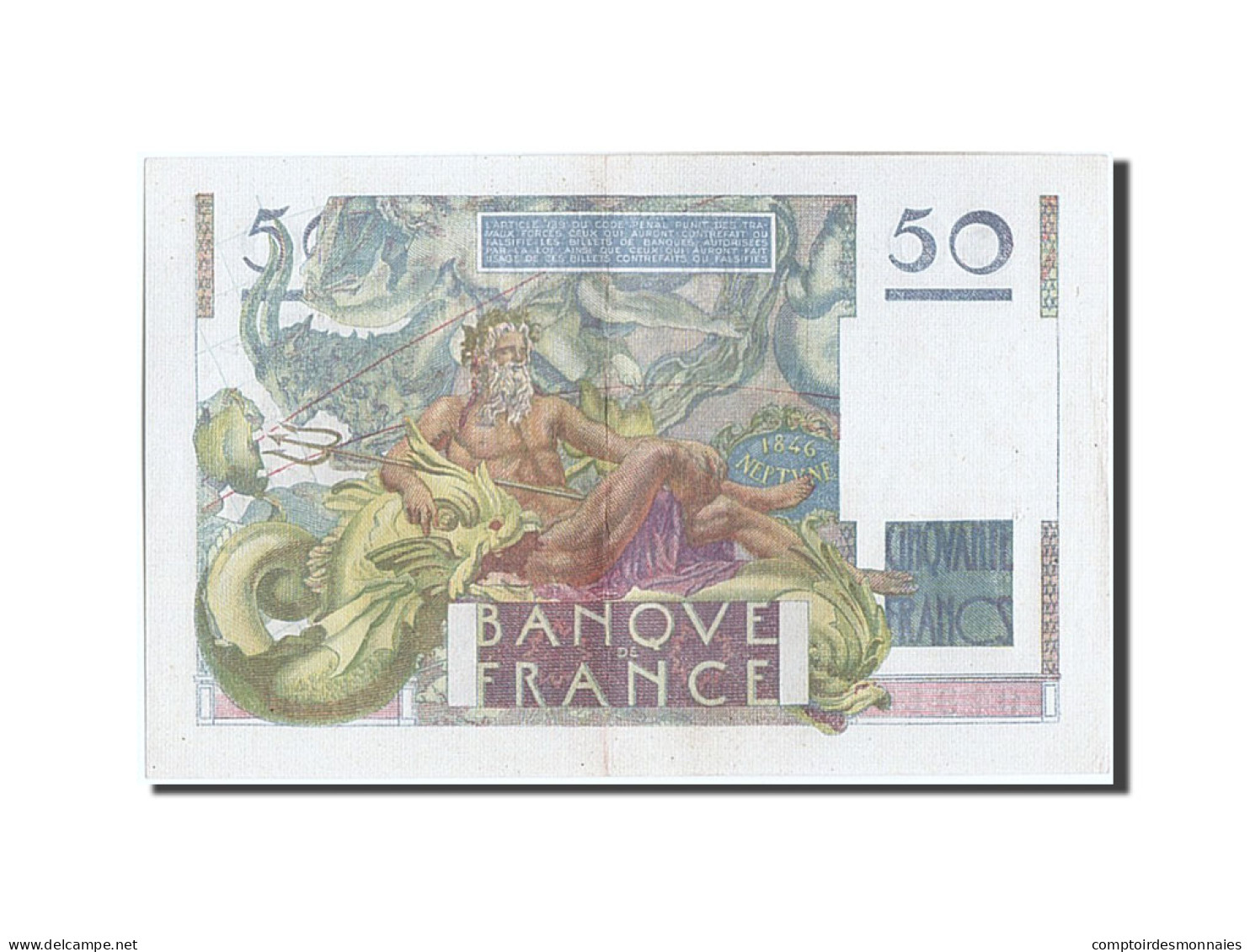 Billet, France, 50 Francs, 50 F 1946-1951 ''Le Verrier'', 1950, 1950-06-29 - 50 F 1946-1951 ''Le Verrier''