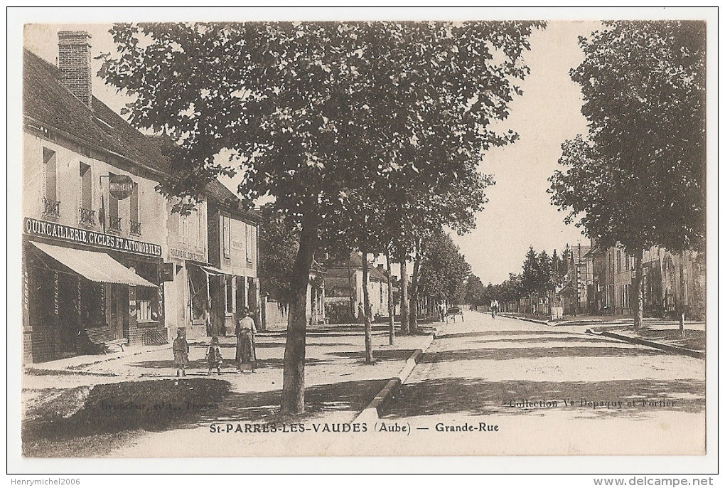 Aube - 10 - St Parres Les Vaudes Quincaillerie Cycles Et Automobiles 1915 A La Grande Rue Cachet Militaire Marcophilie - Other & Unclassified