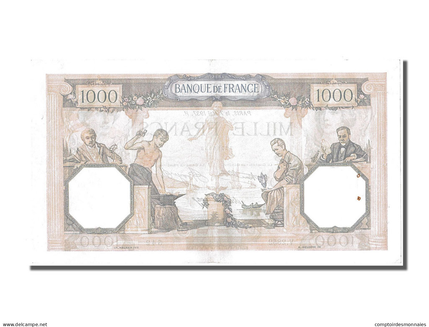 Billet, France, 1000 Francs, 1 000 F 1927-1940 ''Cérès Et Mercure'', 1937 - 1 000 F 1927-1940 ''Cérès Et Mercure''