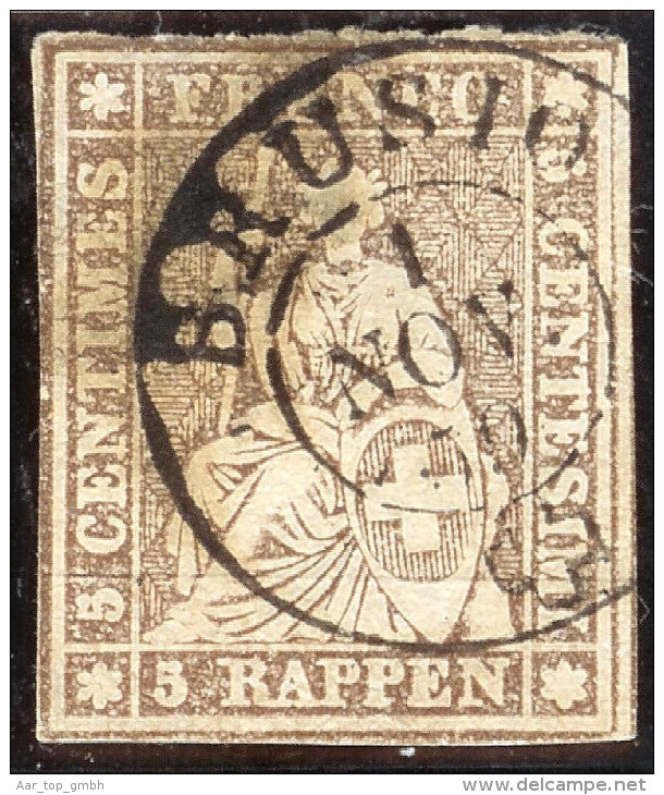 Heimat GR Brusio 1859-11-01 5 Rp. Strubel Zu# 22D - Used Stamps