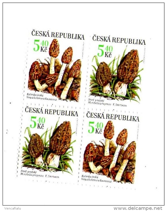 Mushrooms, Year 2000 - 2x2 Stamps (trapping), 2 Set (1 Set 4 Stamp),MNH - Neufs