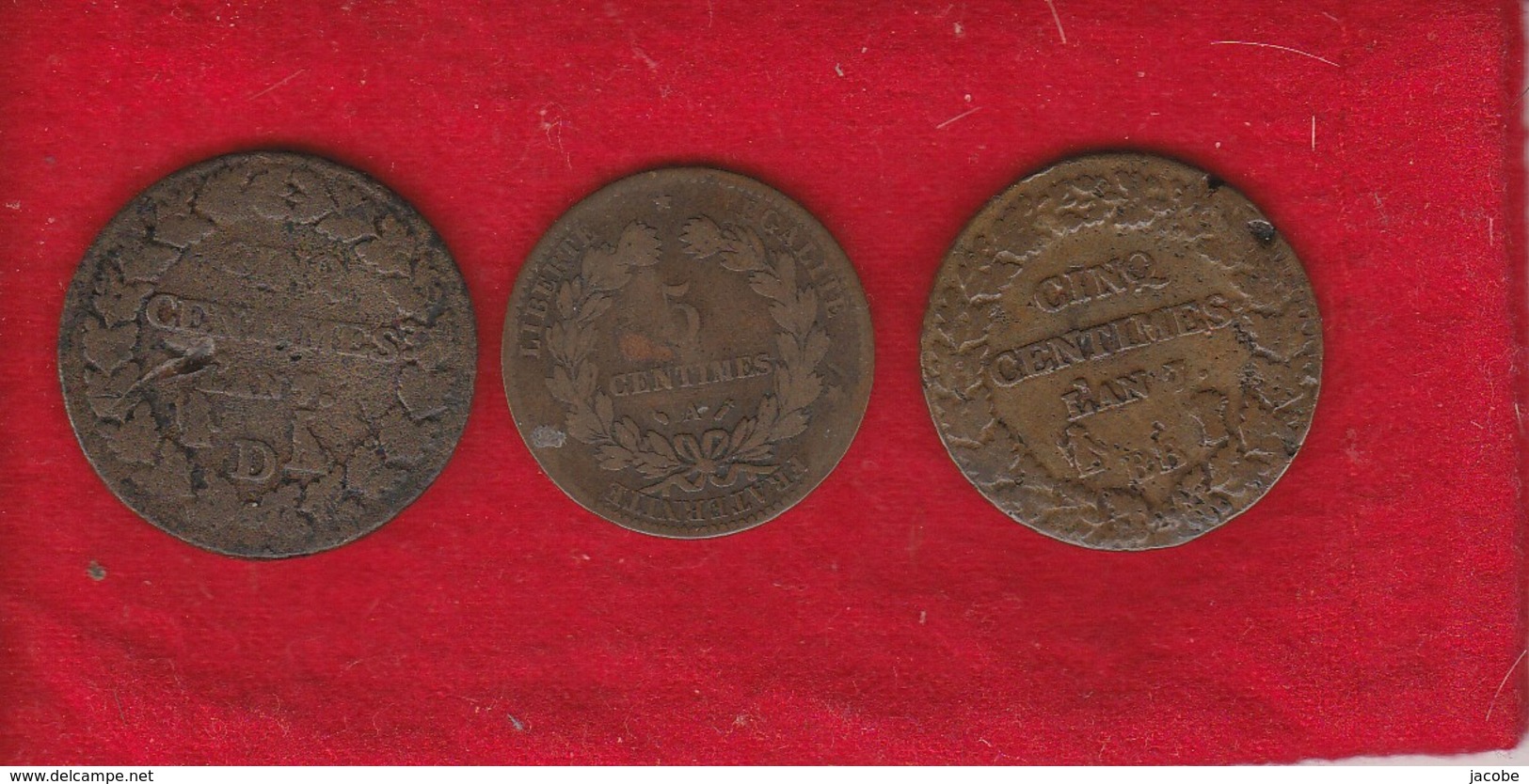 Type Dupré 3 Pieces..  5 Centimes An 7 D , L'An 7 BB  Assez Rare   état B+  Et Céres 5 Centimes 1884 A - 1795-1799 Directoire (An IV – An VIII)