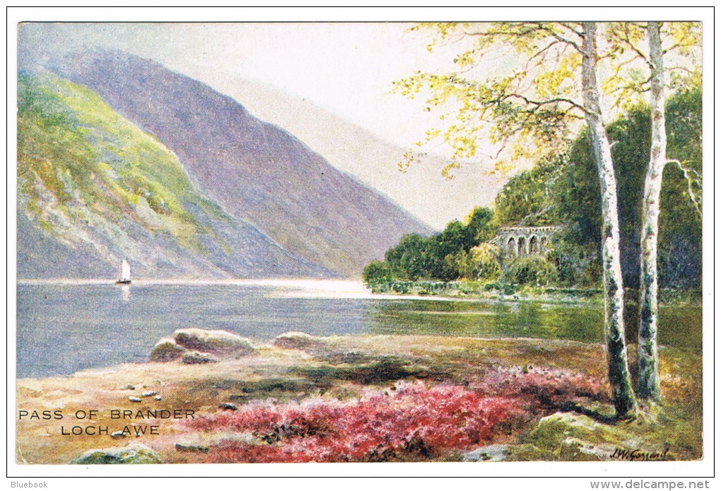 RB 1075 - Early Postcard - Pass Of Brander &amp; Viaduct - Loch Awe Argyll Scotland - Argyllshire