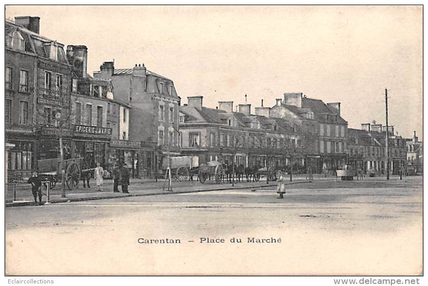 Carantan    50    Place Du Marché. Epicerie,Imprimerie, Librairie - Carentan