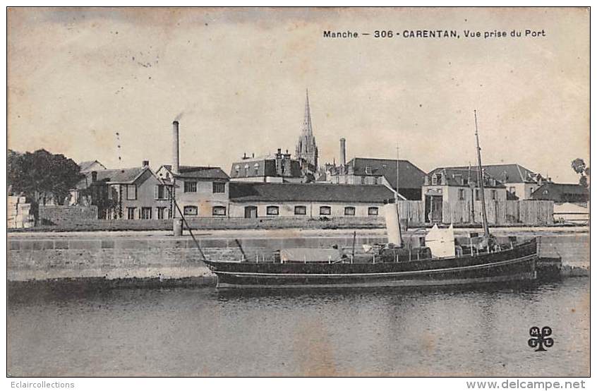 Carantan    50    Vue Prise Du Port.Bateau - Carentan