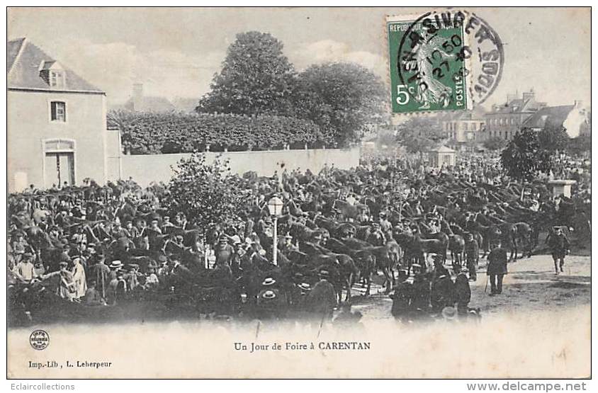 Carantan    50    Jour De Foire. Marché Aux Chevaux - Carentan