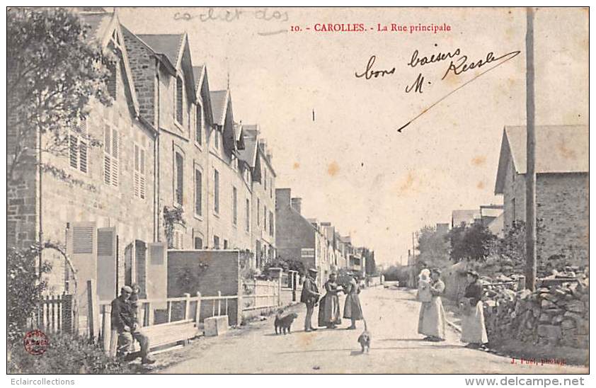 Carolles    50     Rue  Principale  (cachet Philatélique) - Other & Unclassified