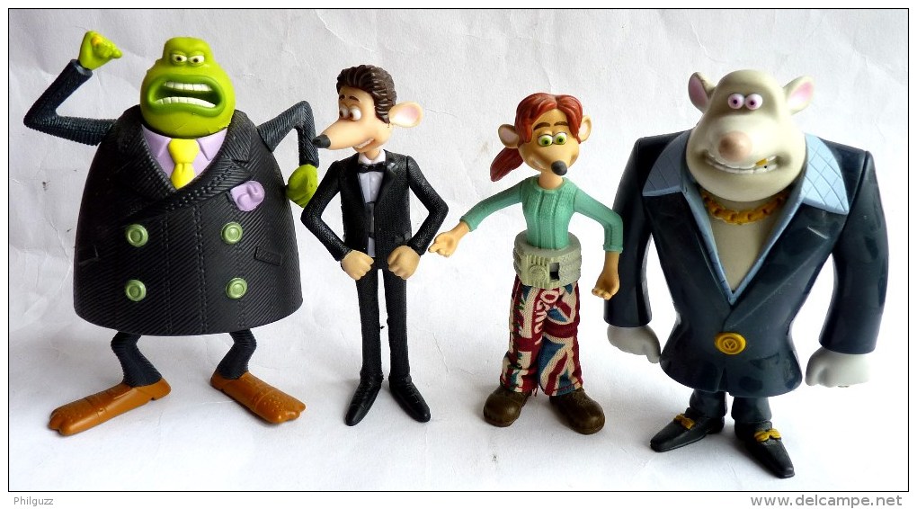 4 Figurines Figurine Mc Donald's FLUSHED AWAY 2006 - Publicitaire Prime - Autres & Non Classés