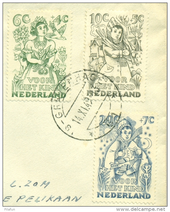 Nederland - 1949 - Kinderserie 1e Dag Op Speciale Envelop Breel - Covers & Documents