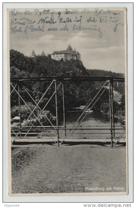 Europe Austria Österreich Niederösterreich Rosenburg Burg Bridge Castle River Post Card Postkarte POSTCARD - Rosenburg