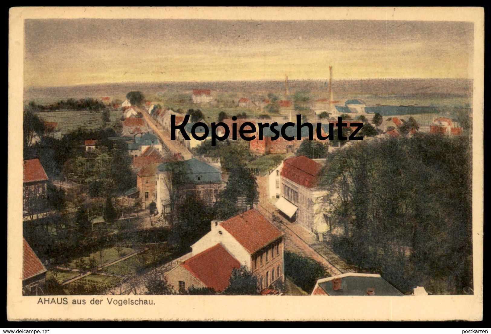 ALTE POSTKARTE AHAUS AUS DER VOGELSCHAU PANORAMA Totalansicht Total 1921 Ansichtskarte AK Cpa Postcard - Ahaus