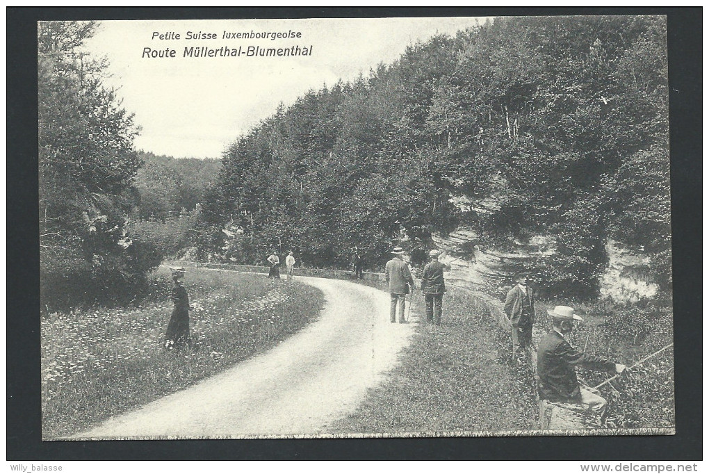 CPA -  Luxembourg - Route MULLERTHAL - BLUMENTHAL - Pêcheur - Bellwald N° 277  // - Muellerthal