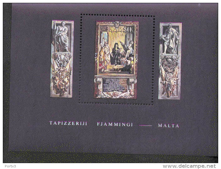 Malta Block 6 Flämische Wandteppiche  ** MNH Postfrisch Neuf - Malta