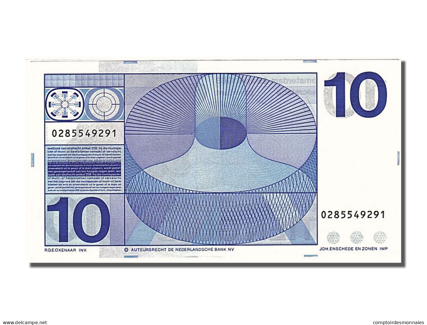 Billet, Pays-Bas, 10 Gulden, 1968, 1968-04-25, NEUF - 10 Florín Holandés (gulden)