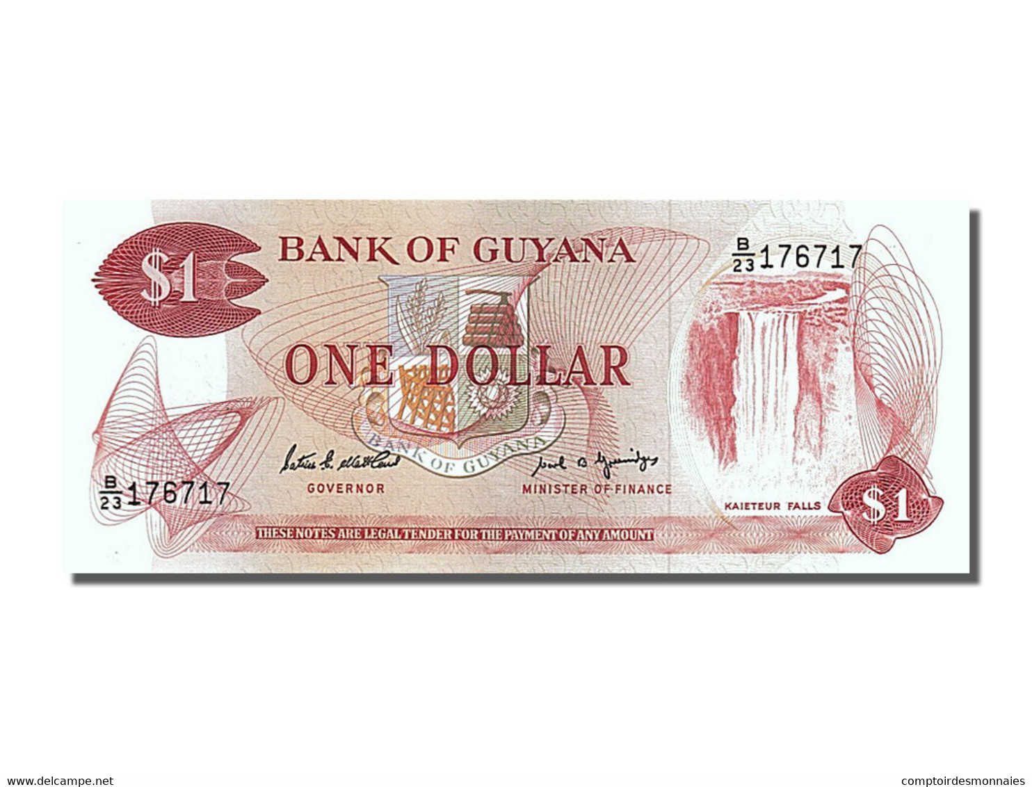 Billet, Guyana, 1 Dollar, 1989, NEUF - Frans-Guyana