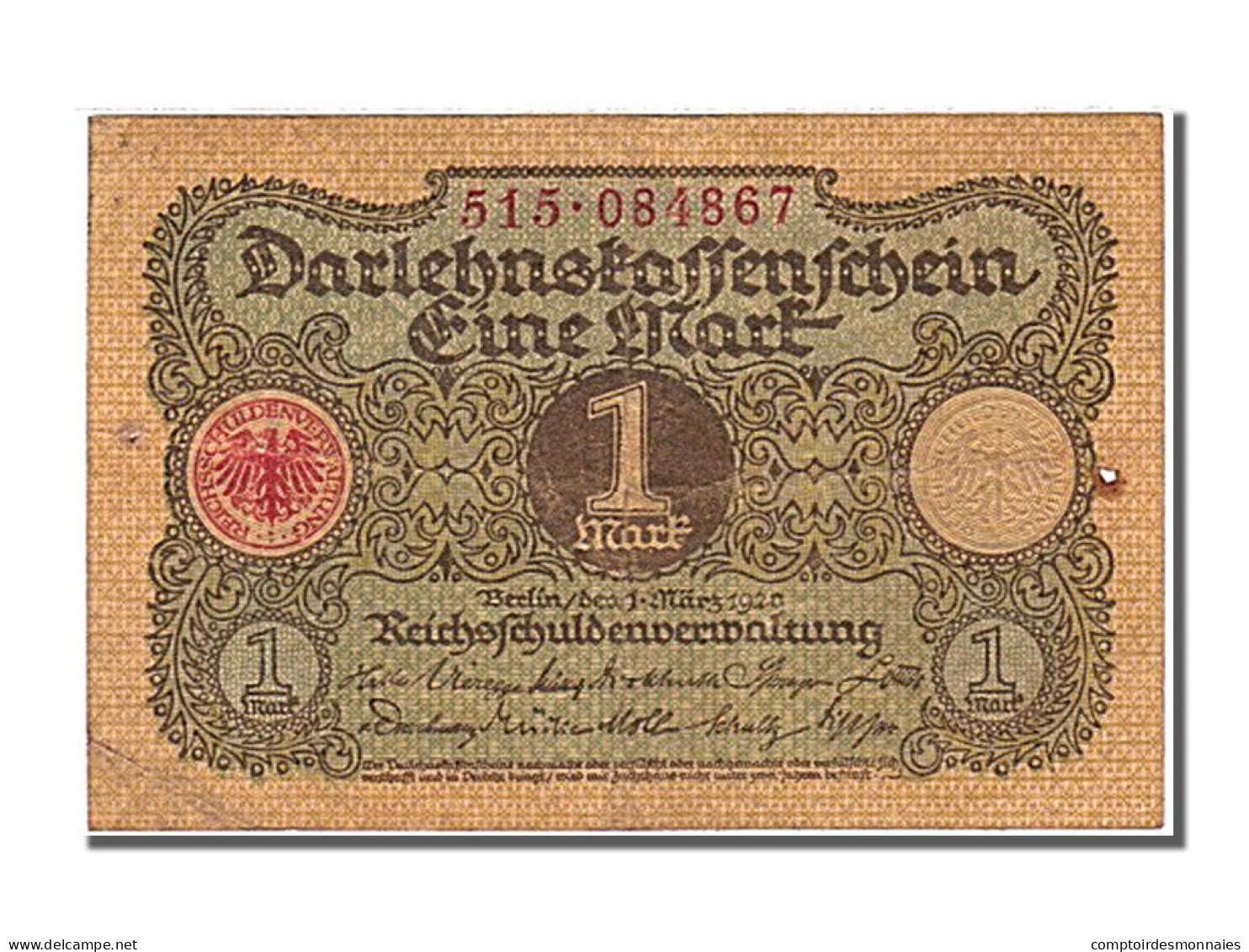 Billet, Allemagne, 1 Mark, 1920, 1920-03-01, TTB - 1 Mark