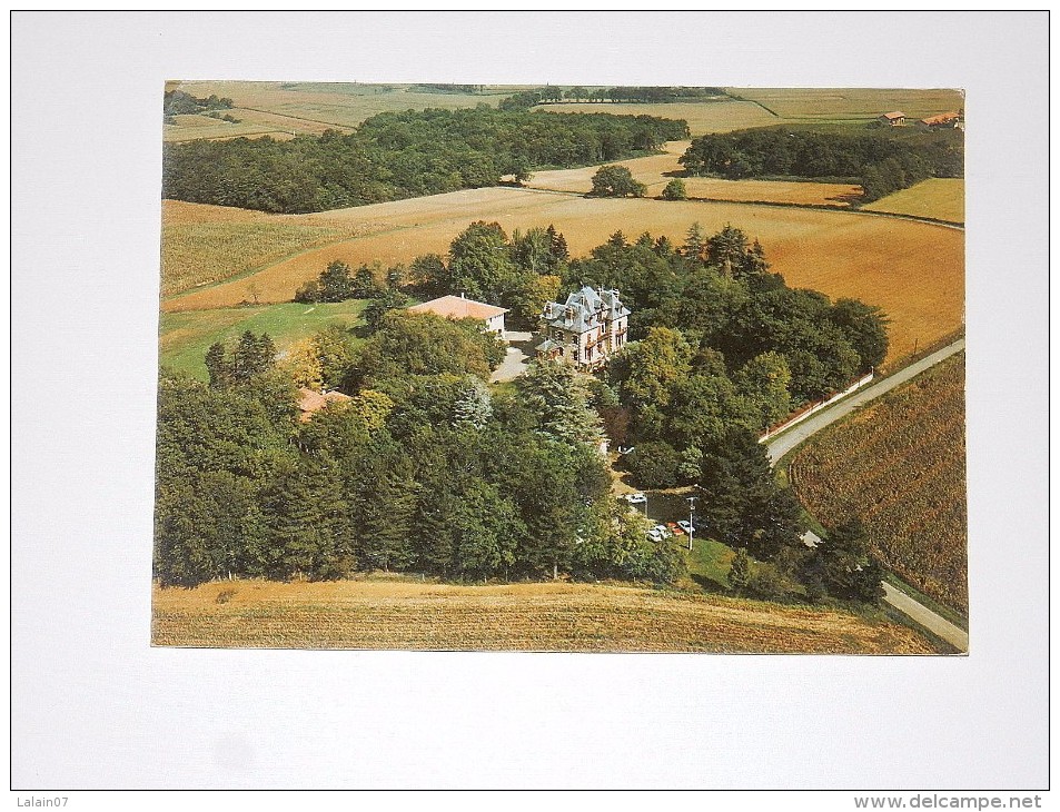 Carte Postale Ancienne : RISCLE : Vue Aérienne Chateau " Les Charmettes" - Riscle