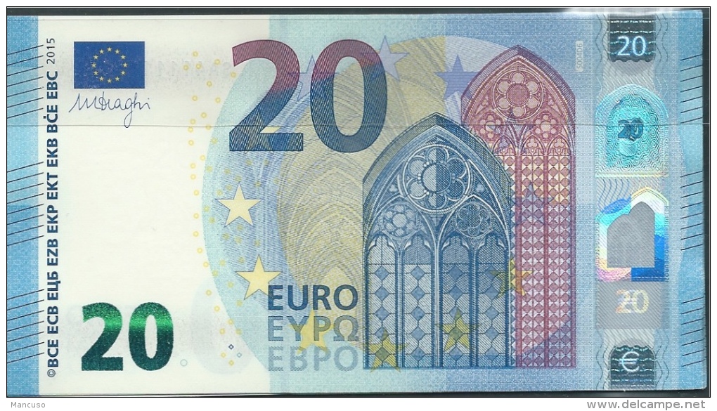 &euro; 20  ITALIA SA S004 D6  DRAGHI  UNC - 20 Euro