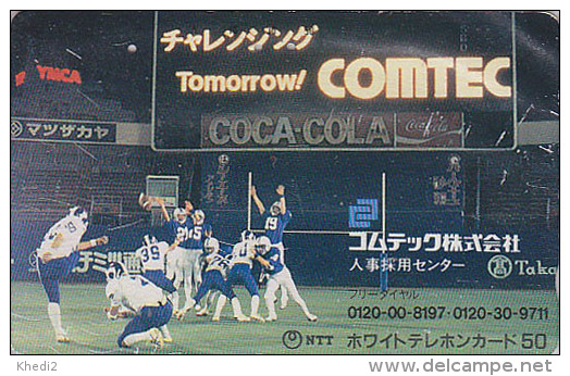 Télécarte JAPON / 110-011  - COCA COLA -  Sport US FOOTBALL - JAPAN Phonecard Telefonkarte - 2534 - Sport