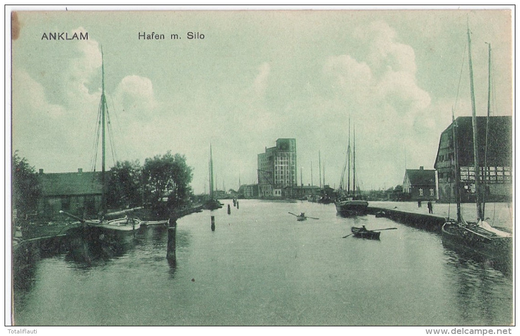 ANKLAM Pommern Hafen Mit Silo Segel Boote Grünlich Verlag Rheinische Verlagsanstalt Ungelaufen - Anklam