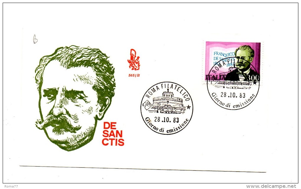 VZ457B - ITALIA FDC 1983 (Ed.Venetia) : DE SANCTIS - FDC