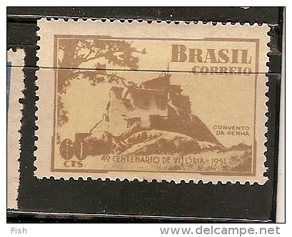 Brazil ** & 400 Years Of Vitória, Convento Da Penha 1951 (500) - Abbayes & Monastères