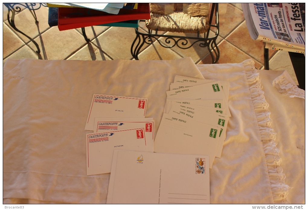 25 CARTE ENTIER POSTAL 2,1 ET 2,5 FR - Collections & Lots: Stationery & PAP
