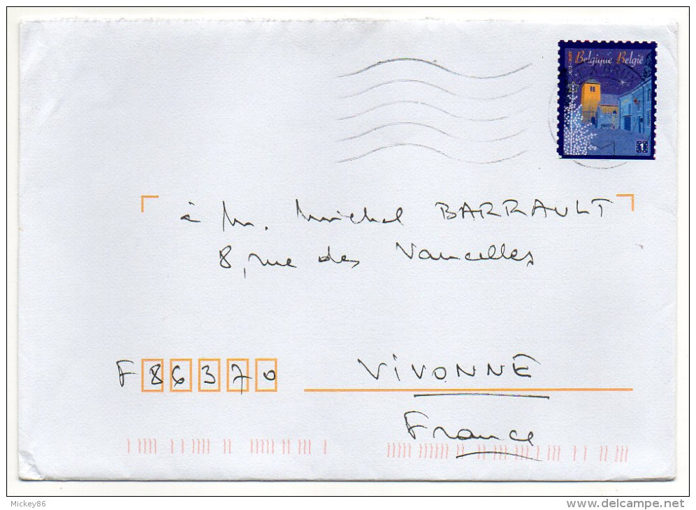 2015-Lettre De Belgique Pour La France--timbre  Seul Sur Lettre--- - Covers & Documents