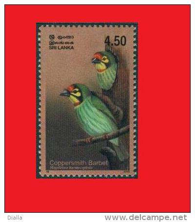 Sri Lanka 2003, Barbu à Plastron Rouge / Coppersmith Barbet / Oiseau Bird MNH ** - Spechten En Klimvogels