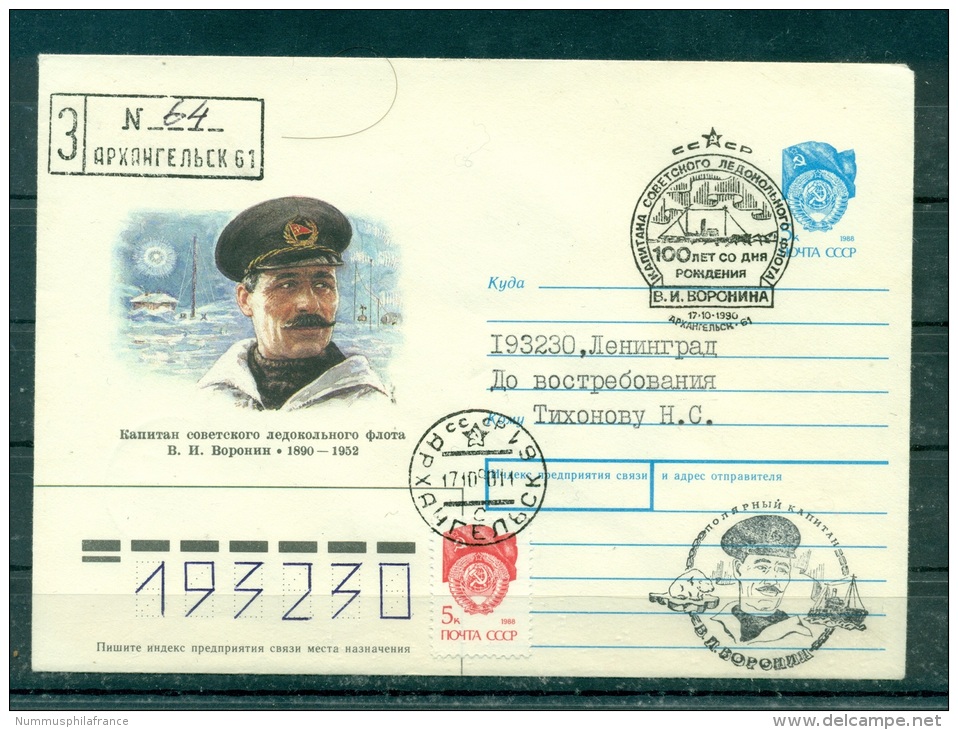 URSS 1990 - Enveloppe Vladimir Ivanovitch Voronine - Esploratori E Celebrità Polari