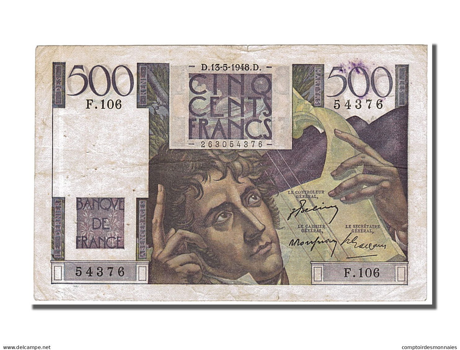Billet, France, 500 Francs, 500 F 1945-1953 ''Chateaubriand'', 1948, 1948-05-13 - 500 F 1945-1953 ''Chateaubriand''