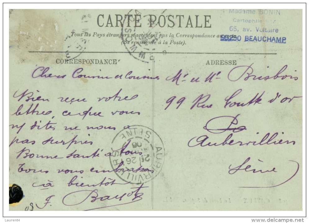 (DEL 716) Very Old Postcard - WWI Era - France - Blon - Cayeux Pin Forest - Árboles
