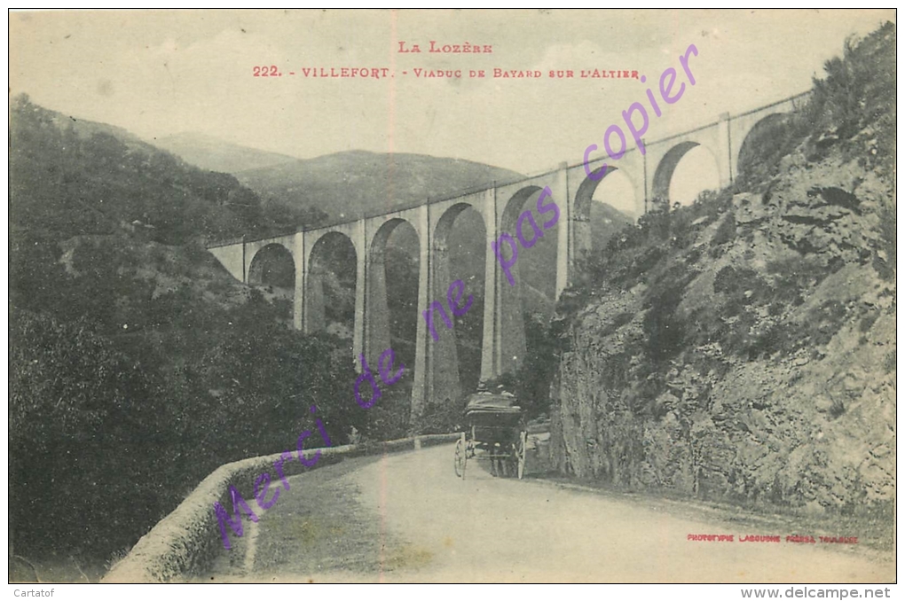 48. VILLEFORT . Viaduc De Bayard Sur L'Altier . CPA LABOUHCE FRERES TOULOUSE . - Villefort