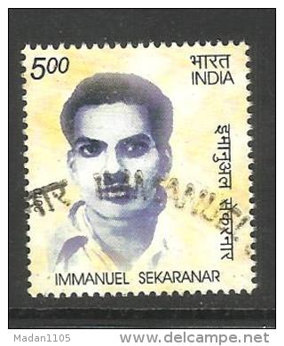 INDIA, 2010, FIRST DAY CANCELLED, Immanuel Sekaranar, Freedom Fighter, Social Worker, 1 V - Gebruikt