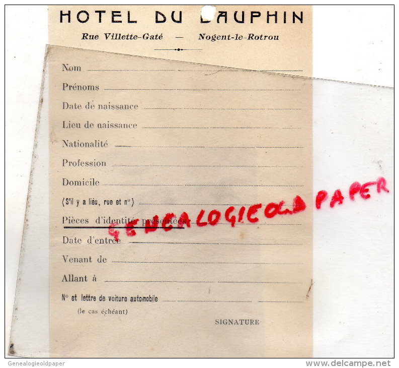 28 - NOGENT LE ROTROU - HOTEL DU DAUPHIN - RUE VILLETTE GATE   1950 - 1950 - ...