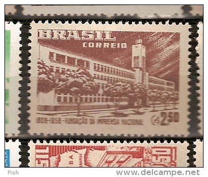 Brazil ** & The National Press  Foundation 1808-1958 (649) - Unused Stamps