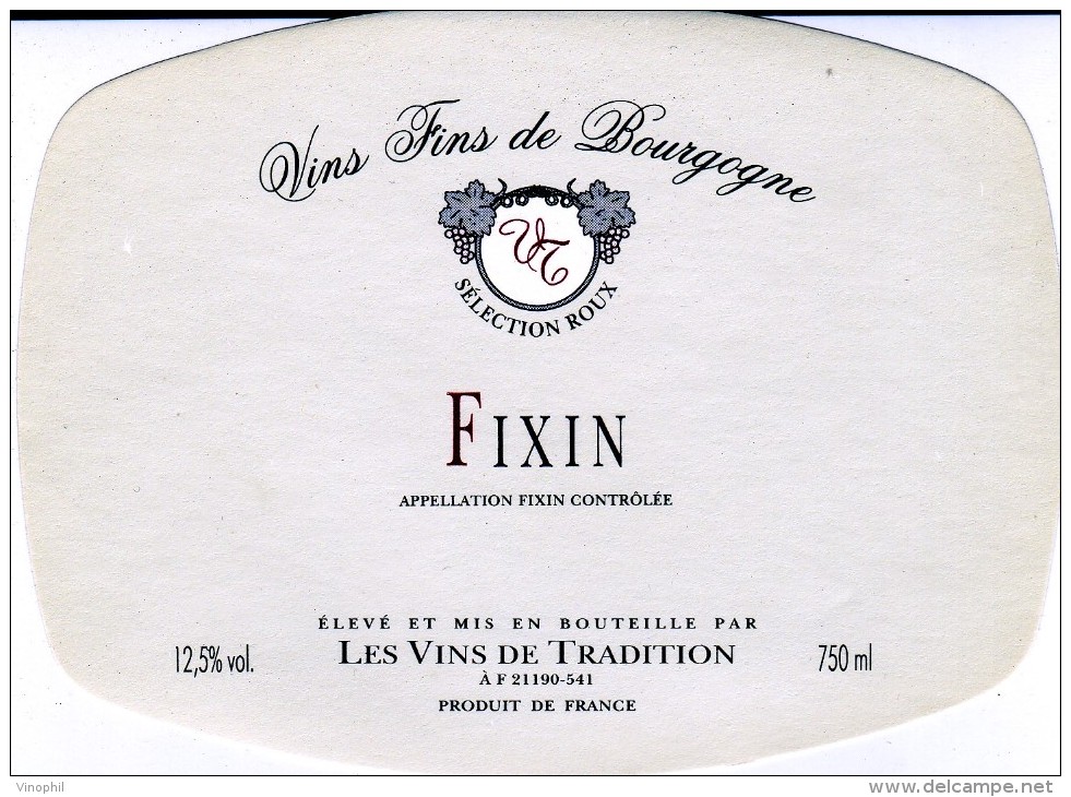 FIXIN ETIQUETTES DE VIN LIGER BELAIR MIDAN MATHIS ET AUTRES LOT DE 6 PIECES RARE !!! - Bourgogne