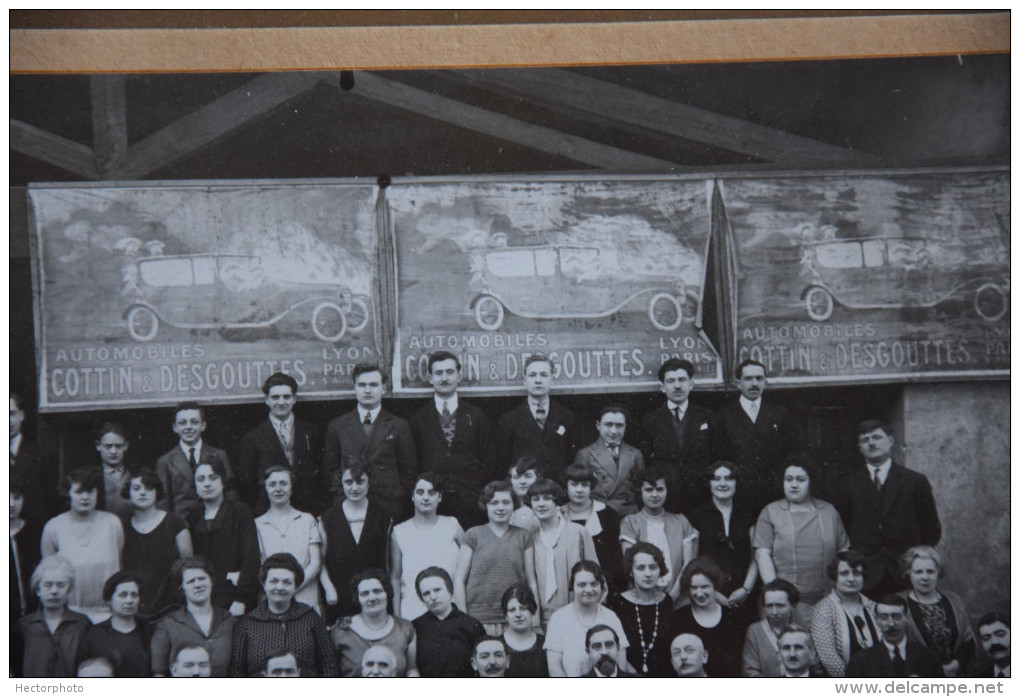 Maison FROGET Automobiles COTTIN Et DESGOUTTES Lyon Paris Affiche Portrait Groupe 1920 1930 Photo Tarare Etienne Rare - Unclassified