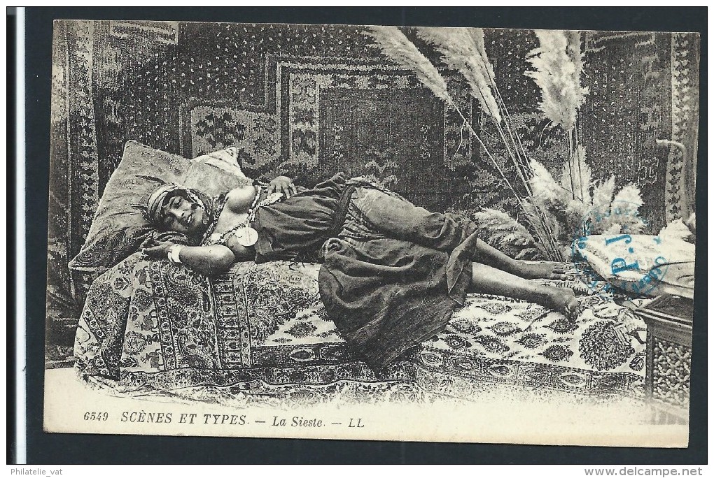 ALGERIE - Jeune Fille - La Sieste - A Voir - P13720 - Scenes