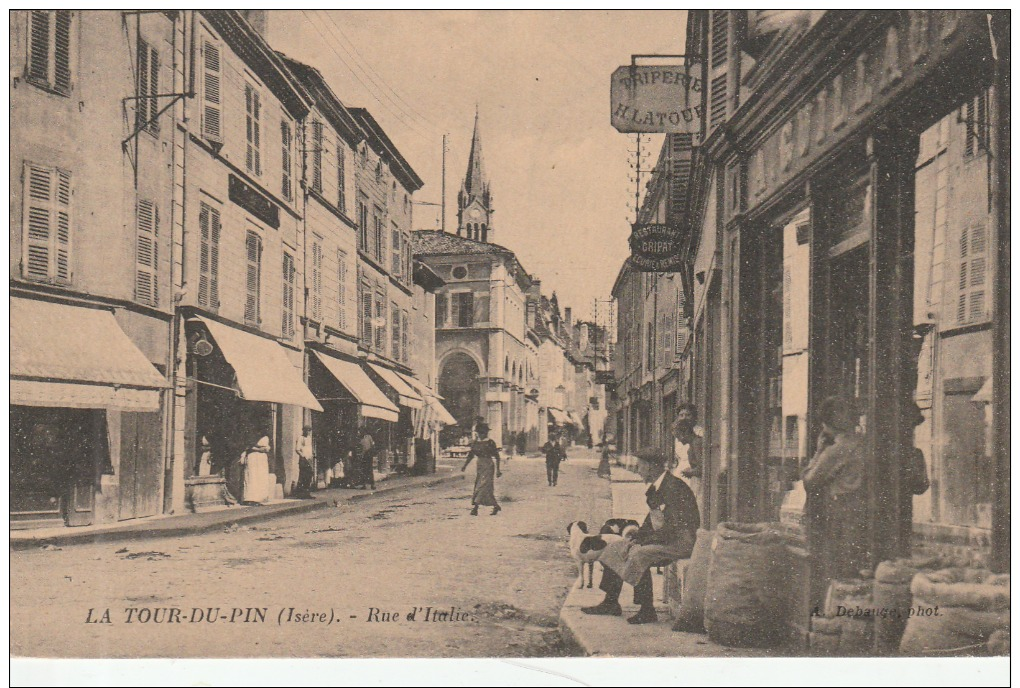 La Tour Du Pin  Rue D'italie Carte De Carnet - La Tour-du-Pin