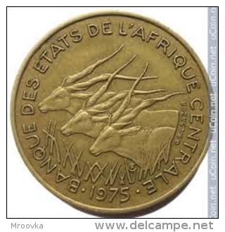 Central Africa (BEAC) 25 Francs, 1975 -  Aluminium-Bronze -Coin - Other - Africa