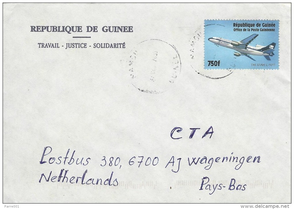 Guinee Guinea 2003 Mamou Airplane Tri Star L-1011 Cover - Guinea (1958-...)