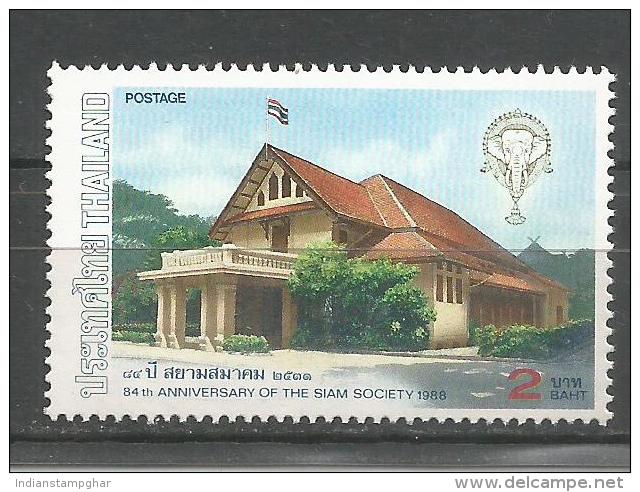 Thailand Mint MNH  Stamp ,  Architecture, 1988 Royal Siam Society MNH Set - Thailand