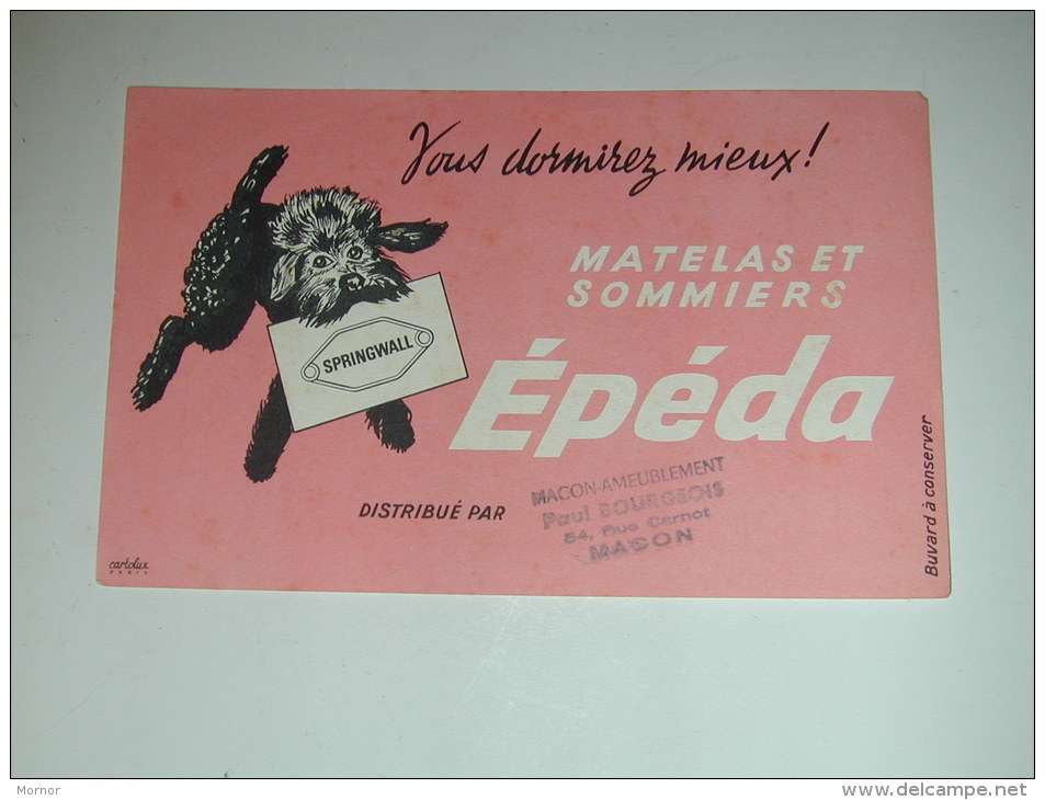 BUVARD Publicité  MATELAS Et SOMMIERS EPEDA - M