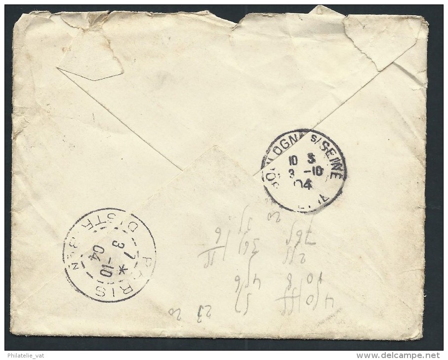 FRANCE - NOUVELLE CALEDONIE - Enveloppe De Nouméa En 1904 Pour Paris - Aff. Type Groupe - A Voir - Lot P13732 - Storia Postale