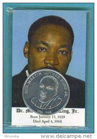 Dr. Martin Luther King Jr. Card And Coin 1968 - Medal - Verzamelingen