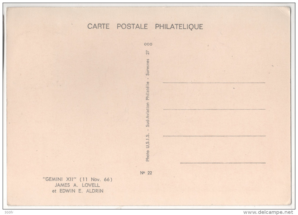 CP LXXVII SALON INTERTIONAL AERONAUTIQUE ET DE L'ESPACE GEMINI XII 11/NOV/66 JAMES A LOVEL & EDWIN ALDRIN - Meetings