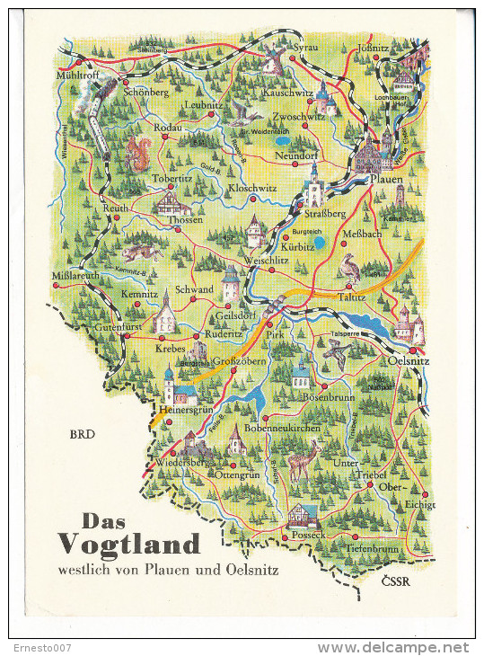PK-CP Deutschland - ("DDR"), Das Vogtland, Ungebraucht, Siehe Bilder!*) - Plauen